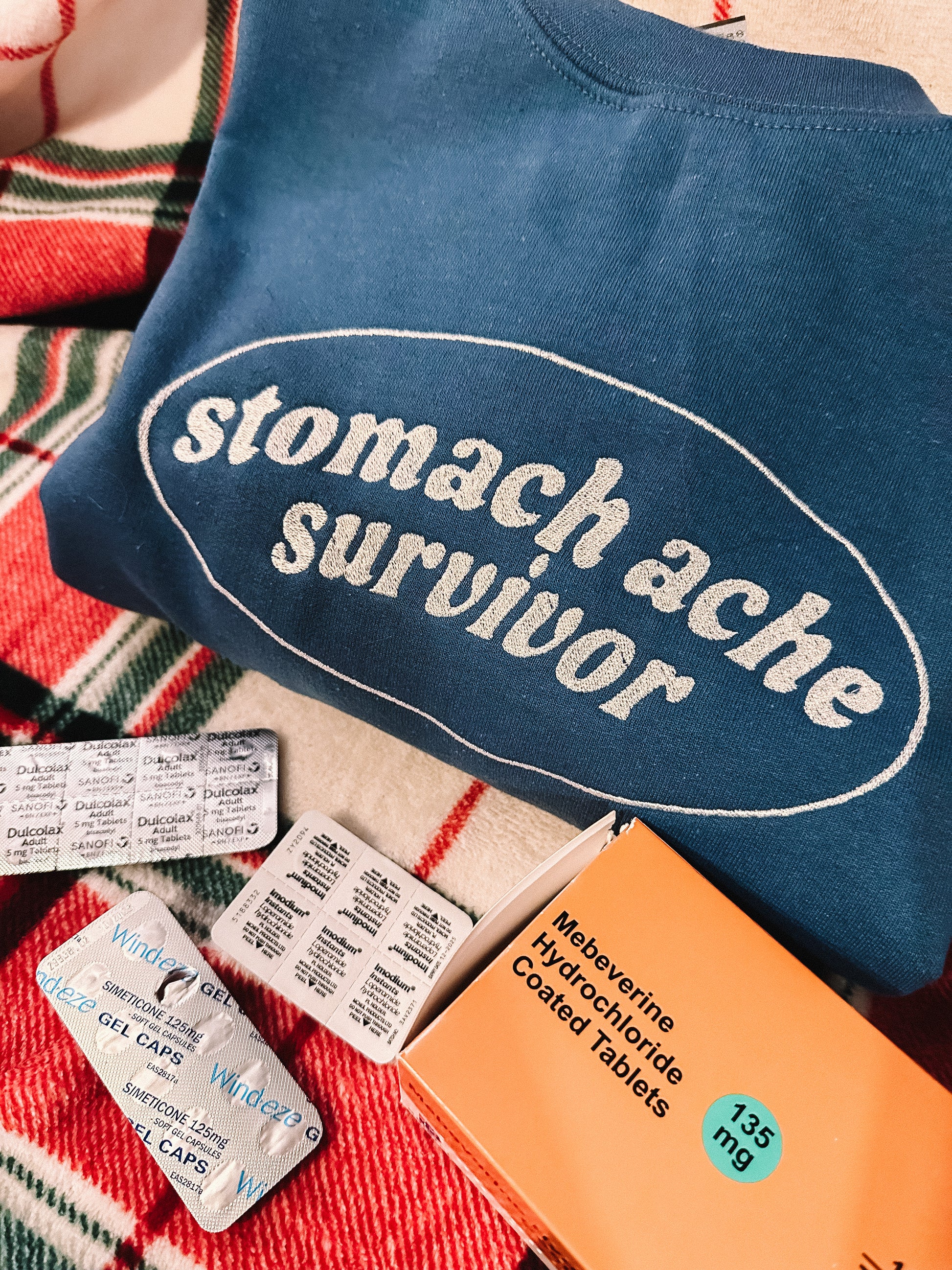 Stomach Ache Survivor crewneck sweatshirt - Tired Girl Apparel