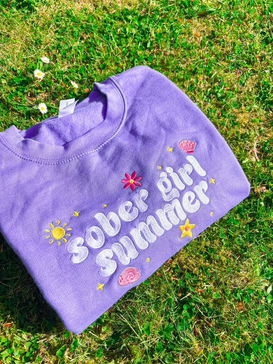 Sober Girl Summer embroidered crewneck sweatshirt