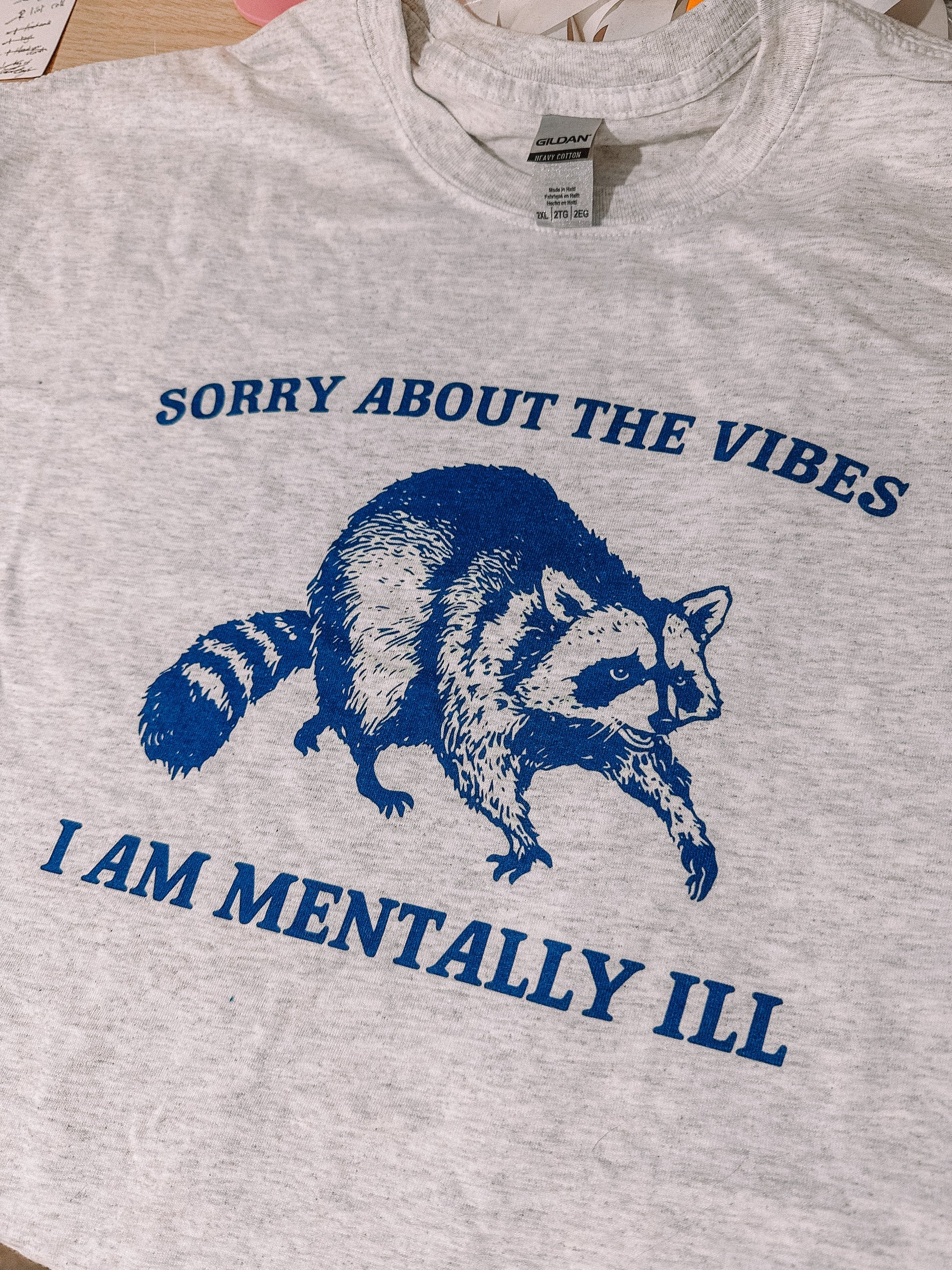 Sorry About The Vibes printed tee - Tired Girl Apparel