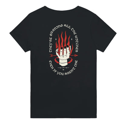 Burning All The Witches printed tee - Tired Girl Apparel