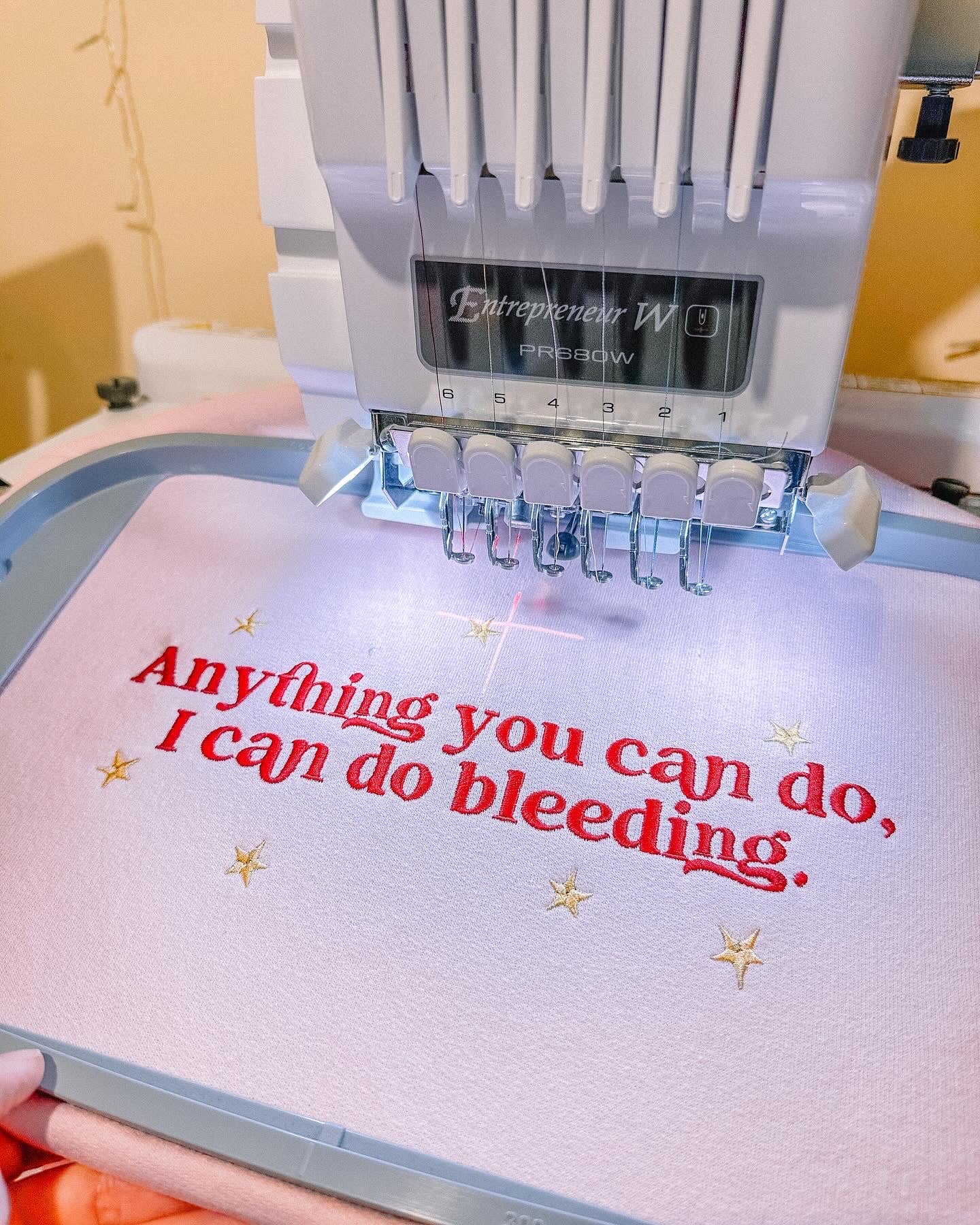 Anything You Can Do, I Can Do Bleeding embroidered crewneck sweatshirt