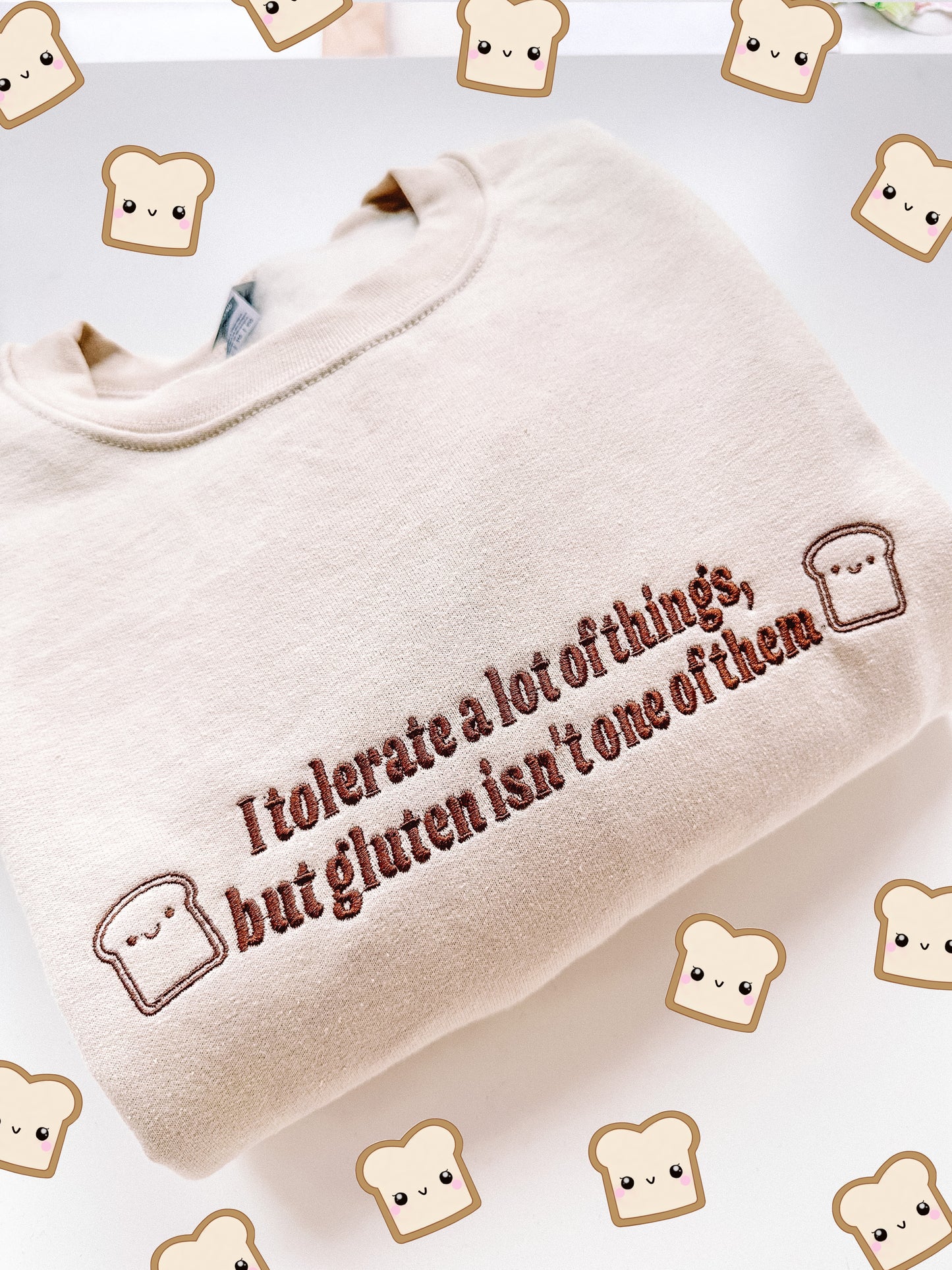 I Don’t Tolerate Gluten embroidered crewneck sweatshirt