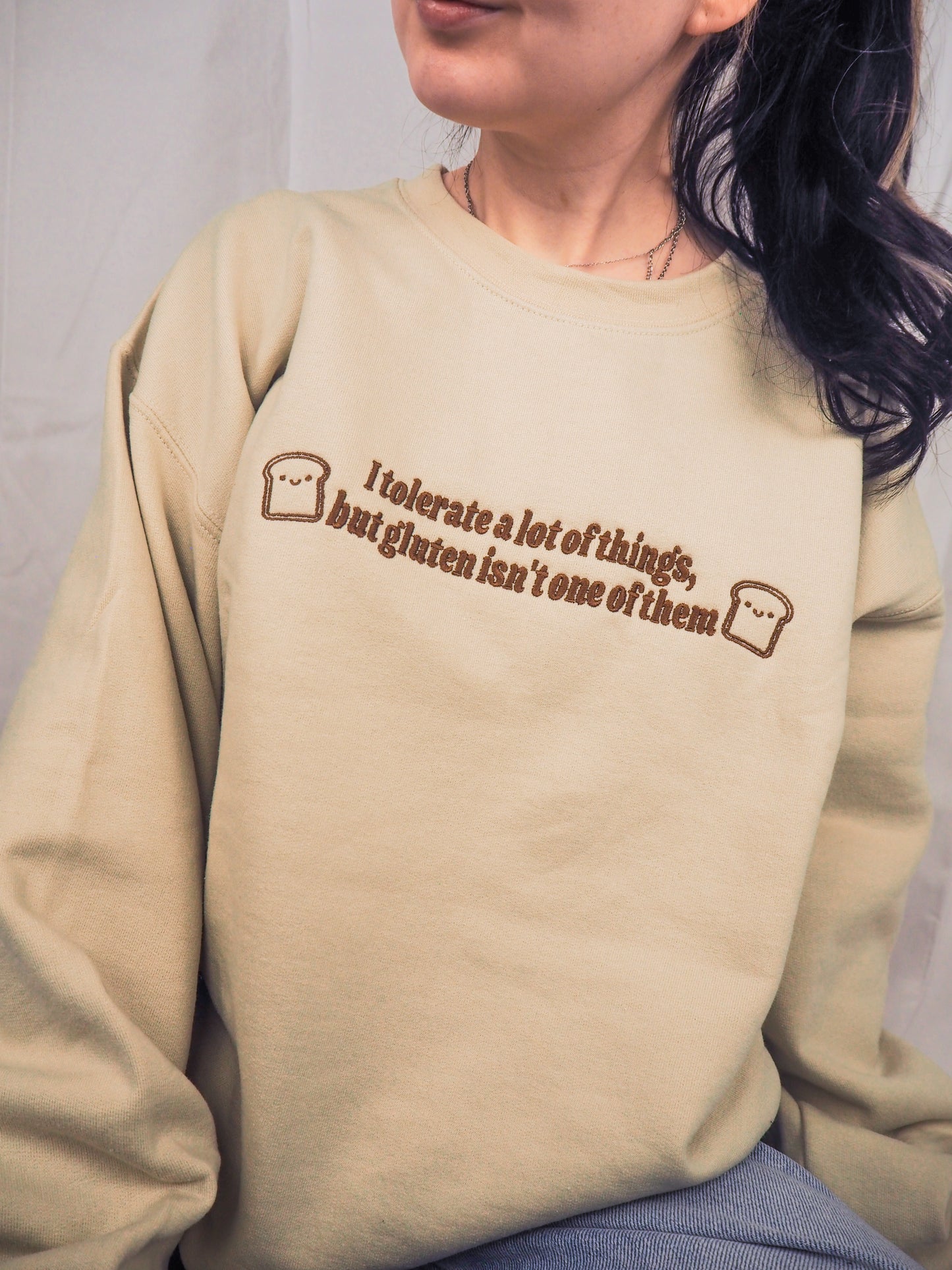 I Don’t Tolerate Gluten embroidered crewneck sweatshirt