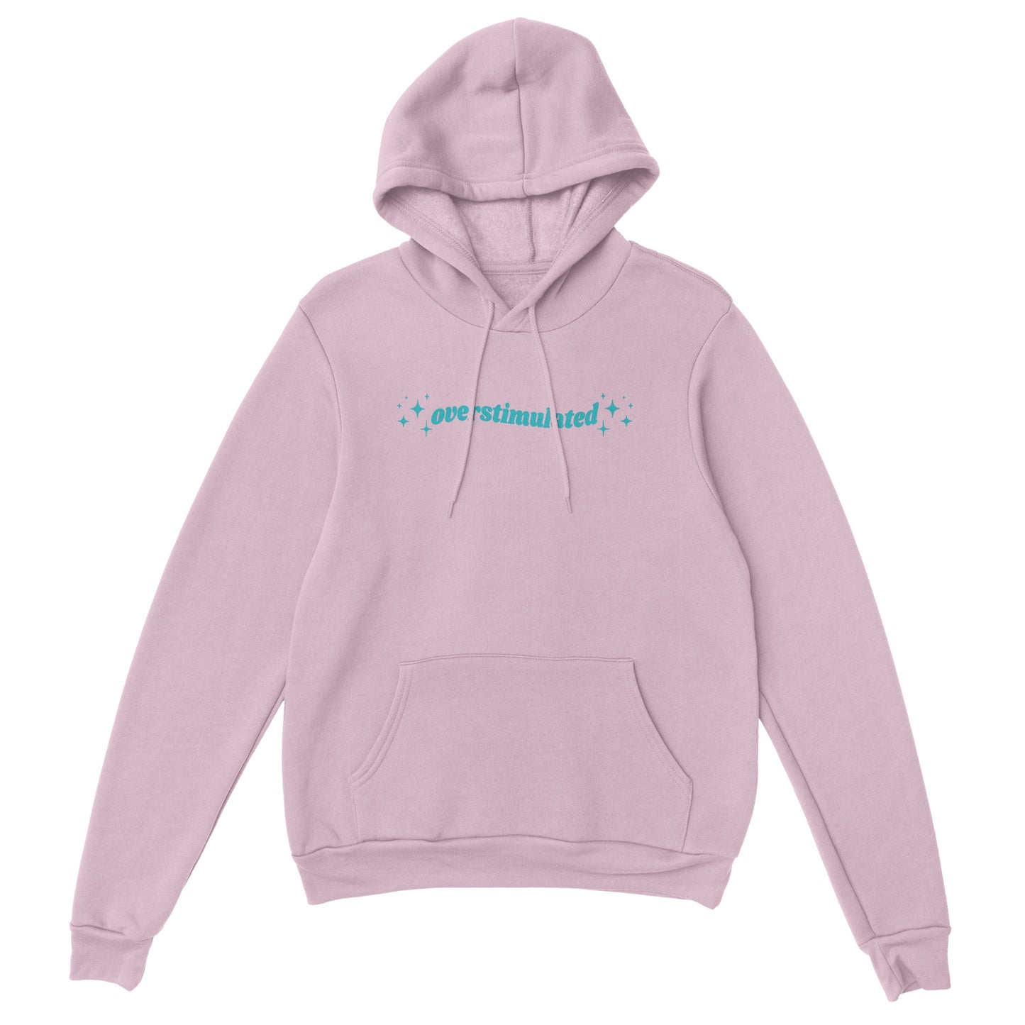 Overstimulated embroidered hooded sweatshirt - Tired Girl Apparel