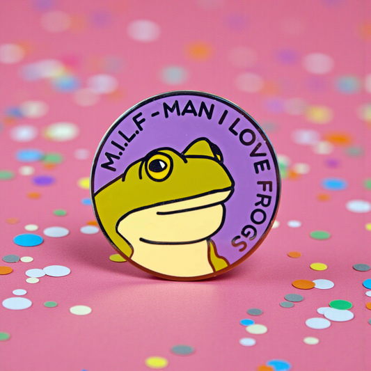 Man I Love Frogs enamel pin