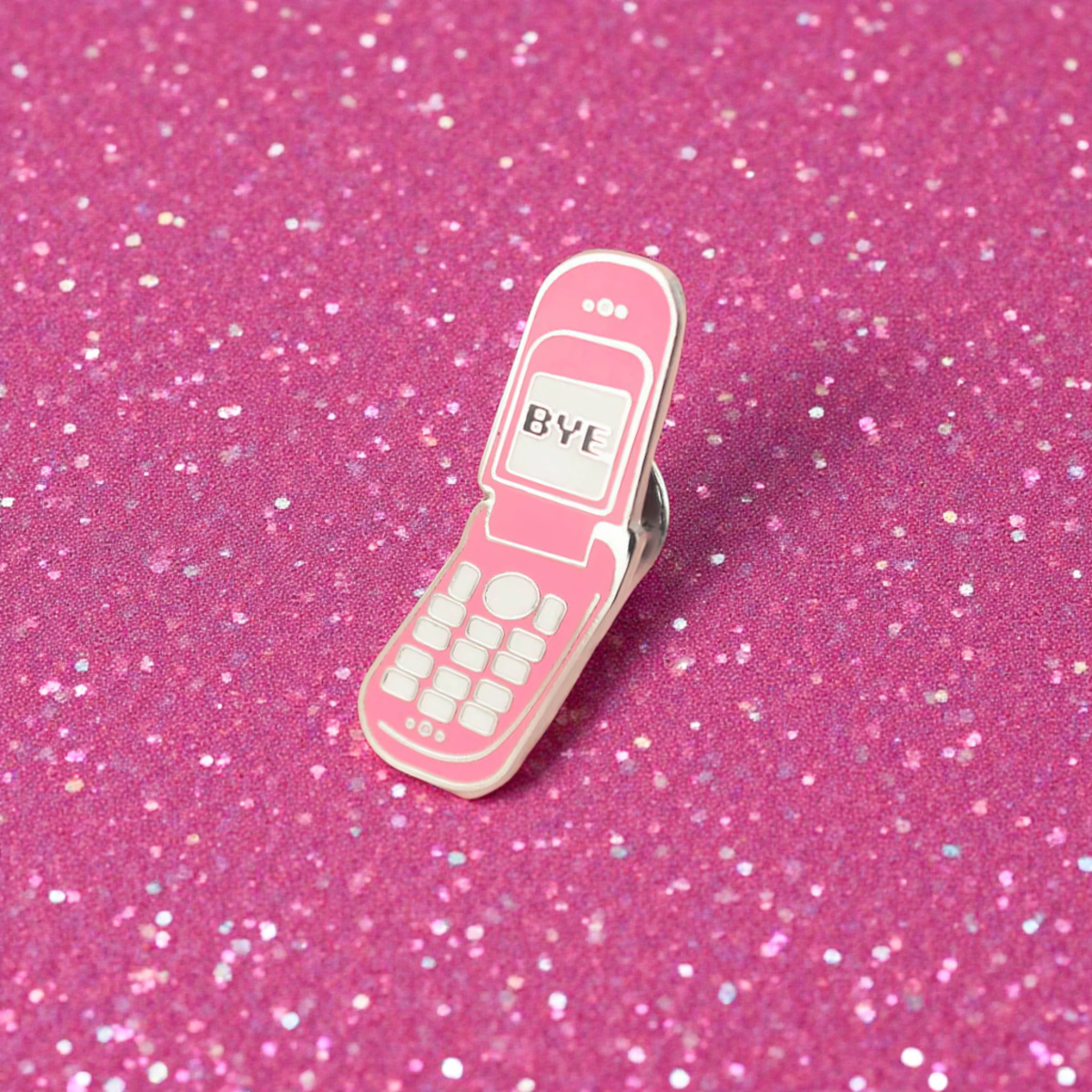 Retro Flip Phone enamel pin
