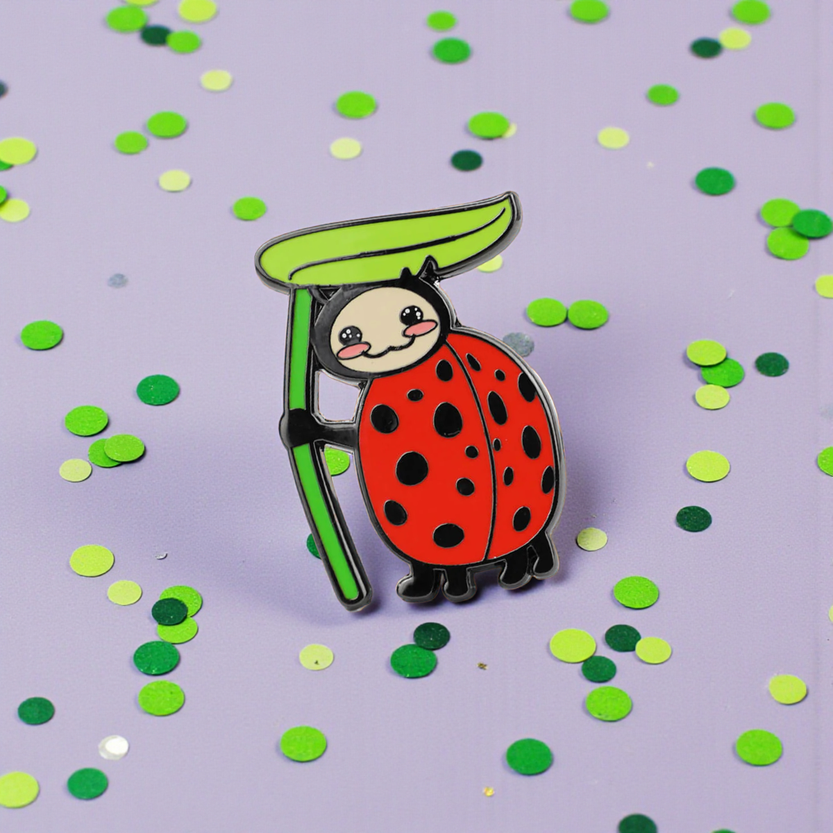 Ladybug enamel pin - Tired Girl Apparel