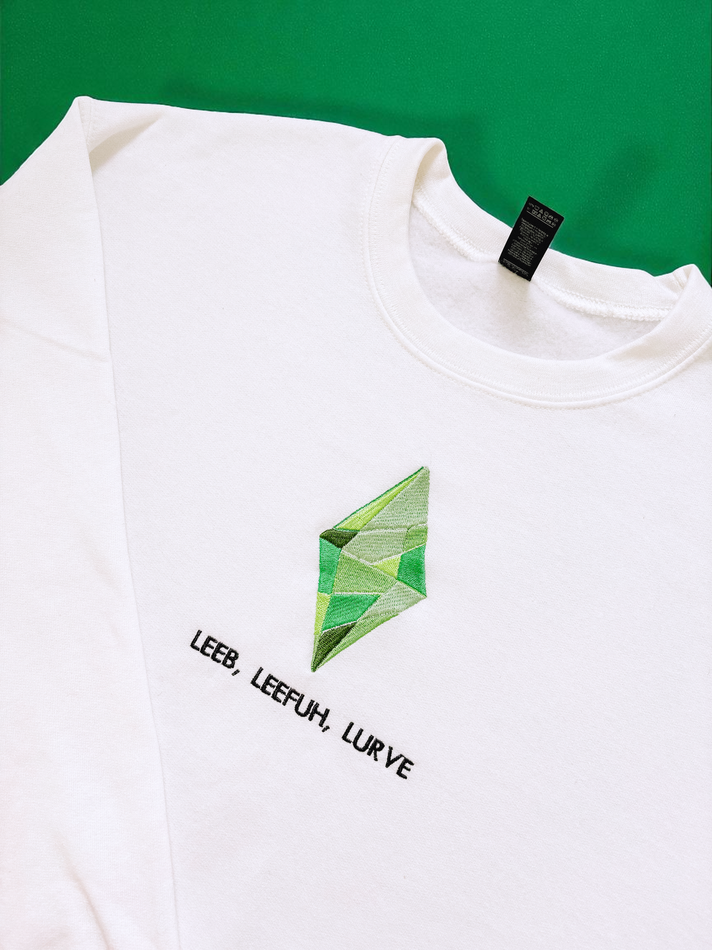 Leeb Leefuh Lurve embroidered crewneck sweatshirt