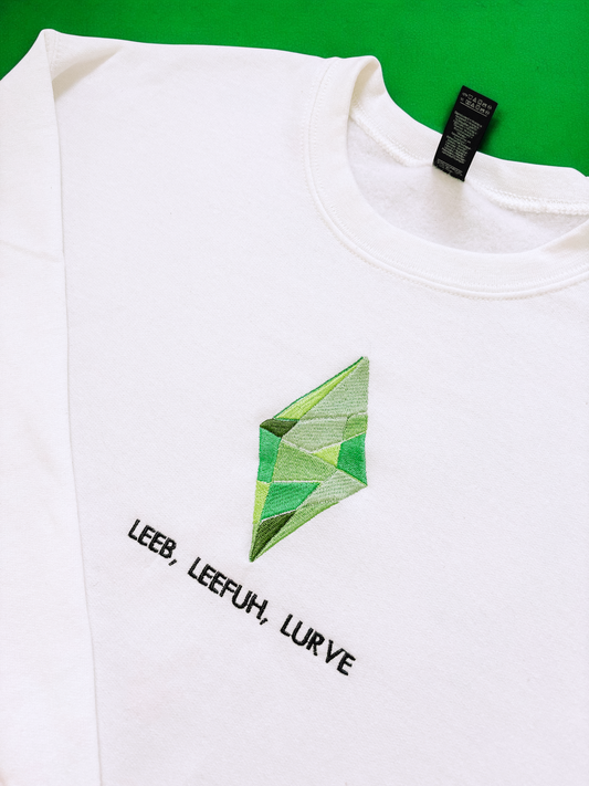 Leeb Leefuh Lurve embroidered crewneck sweatshirt