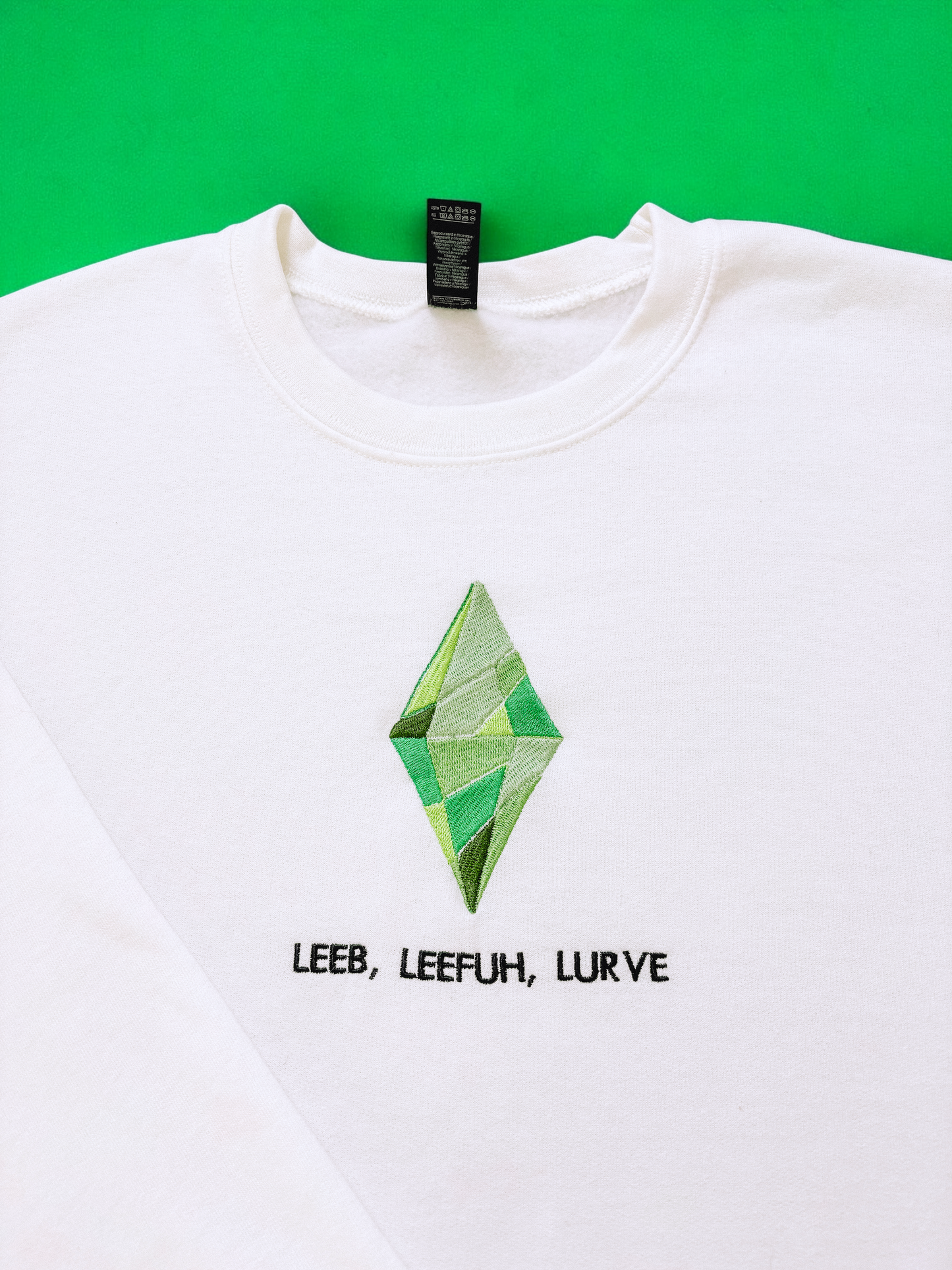 Leeb Leefuh Lurve embroidered crewneck sweatshirt