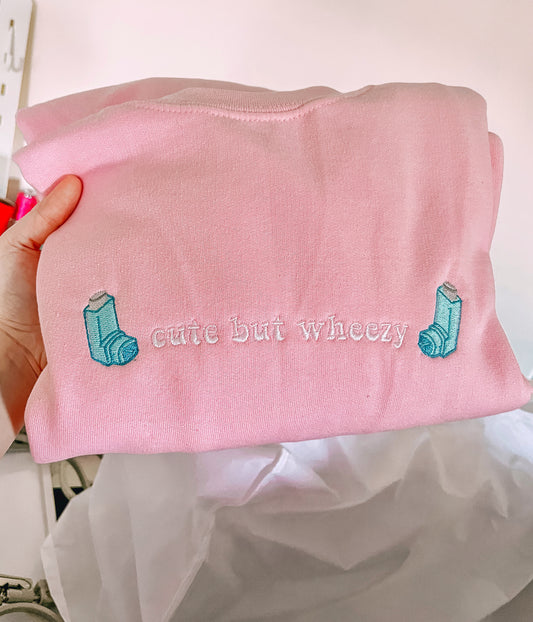 Cute But Wheezy embroidered crewneck sweatshirt