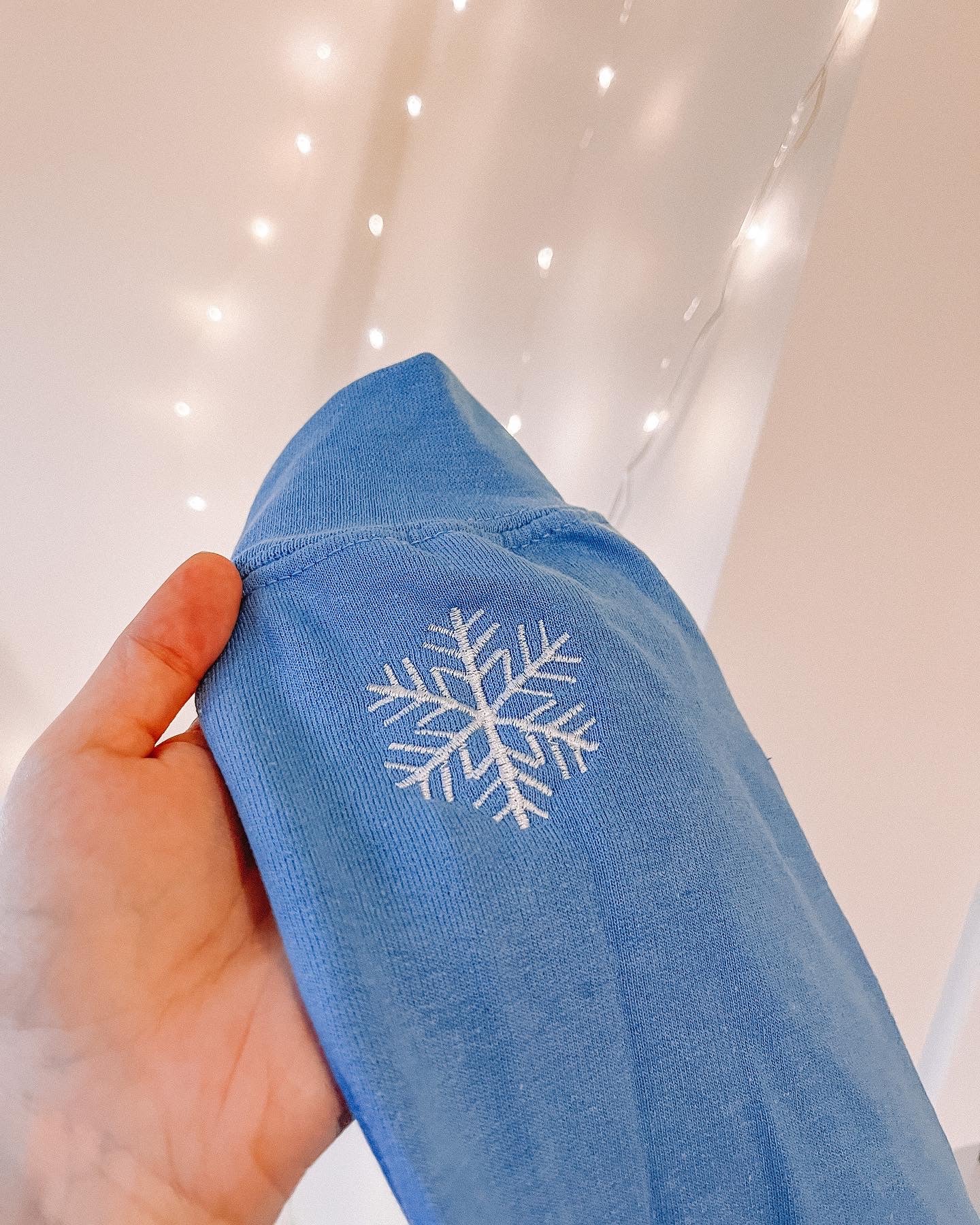 Literally Freezing embroidered hooded sweatshirt with snowflake sleeve detail - Tired Girl Apparel